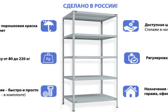 Стеллажи металлические, сборные: виды, преимущества, недостатки